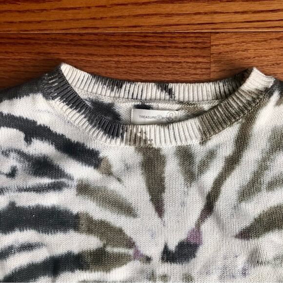 Treasure & Bond Tie Dye Jumper Ivory Dove Multi Tie Dye Girl’s Size XL (14-16) - Picture 6 of 10